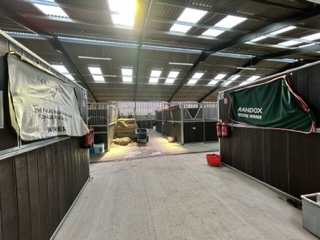 Inside the main barn